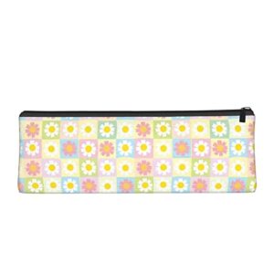 tumzfhq pencil pouch triangle small pen case pencil bag organizer zipper multi function for teen girls boys kids office cute floral
