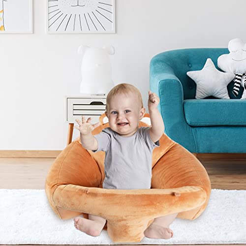 vocheer Baby Sofa Support Sitting Chair,Cute Cartoon Animal Baby Chair, Learning to Sit Cushion Seats,Brown Bear