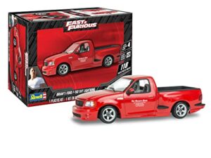 revell 85-4499 fast & furious brian’s ford svt lightning model car kit 1:25 scale 118-piece skill level 4 plastic model building kit, red