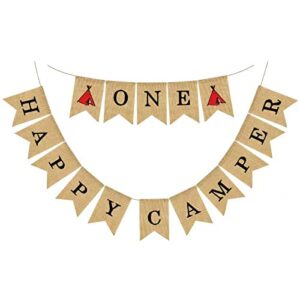 one happy camper banner creative swallowtail pull flags layout decor photo props for travel party