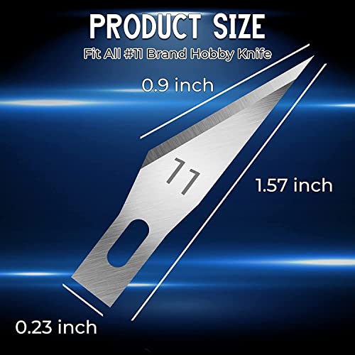 Jetmore 160 Pack Hobby Blades, #11 Hobby Knife Replacement Blades, Precision Replacement Craft Exacto Knife Blades Hobby Knife Blades Refills for Art, Craft, Scrapbooking, Cutting, Carving