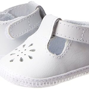 Baby Deer, Baby-Girls Crib Shoe, White, 00(Preemie)