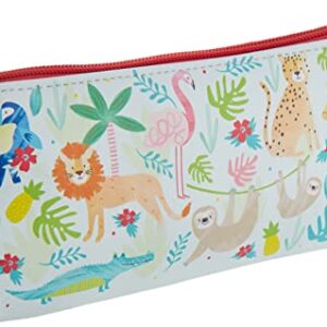 Floss & Rock Pencil Case, Jungle, 9x4x1.5 inches (38P3405)