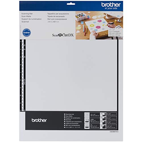 Brother ScanNCut DX Mat CADXMATS12, 12" x 12" Scanning Mat, Non-Tack to Convert Materials into Custom Designs