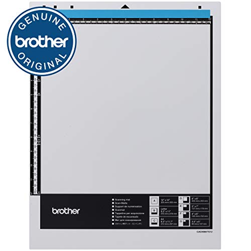 Brother ScanNCut DX Mat CADXMATS12, 12" x 12" Scanning Mat, Non-Tack to Convert Materials into Custom Designs