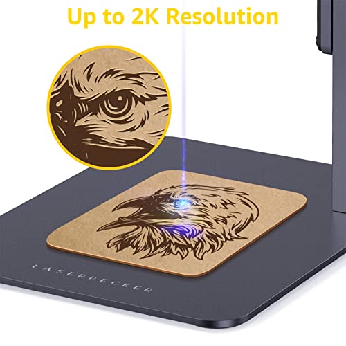 LaserPecker 2 Laser Engraver, Laser Engraving Machine with Roller Portable Laser Engraver Cutter Compact Desktop Handheld Laser Etching Machine for Coated Metal Leather - with Storage Box/Power Bank