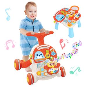 glÜck baby walker for baby boys girls – baby sit to stand learning walkers & activity table center, baby bouncer jumper, early educational toddler push walker,infant standing toys for 12 to 36 months