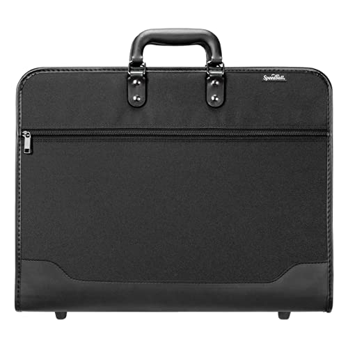 Speedball Universal Heavy Duty Art Portfolio Carrying Case with Handles for Storing and Transporting Artwork, Sketch, Drawing and Canvas, Black, 14 x 18 Inches