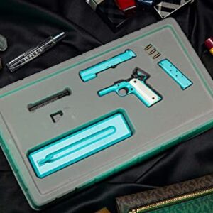 GoatGuns Miniature 1911 Historical Model Tiffany Blue | 1:2.5 Scale Diecast Metal Build Kit