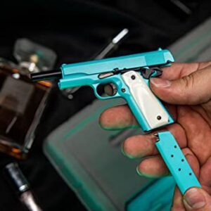 GoatGuns Miniature 1911 Historical Model Tiffany Blue | 1:2.5 Scale Diecast Metal Build Kit