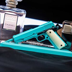 GoatGuns Miniature 1911 Historical Model Tiffany Blue | 1:2.5 Scale Diecast Metal Build Kit