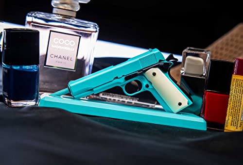 GoatGuns Miniature 1911 Historical Model Tiffany Blue | 1:2.5 Scale Diecast Metal Build Kit