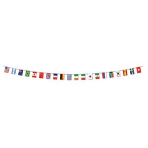 beistle – 57738 beistle party supplies, international flag pennant banner, multicolor