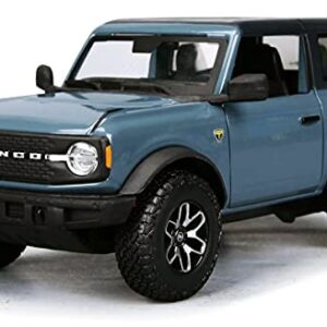 2021 Ford Bronco Badlands Blue with Black Top Special Edition 1/24 Diecast Model Car by Maisto 31530