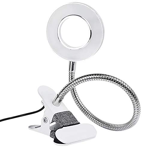 8X Magnifying Lamp with Light, USB Powered LED Magnifying Glass Clamp for Desk for Reading Crafts Sewing Hobbies Repair or Workbench2