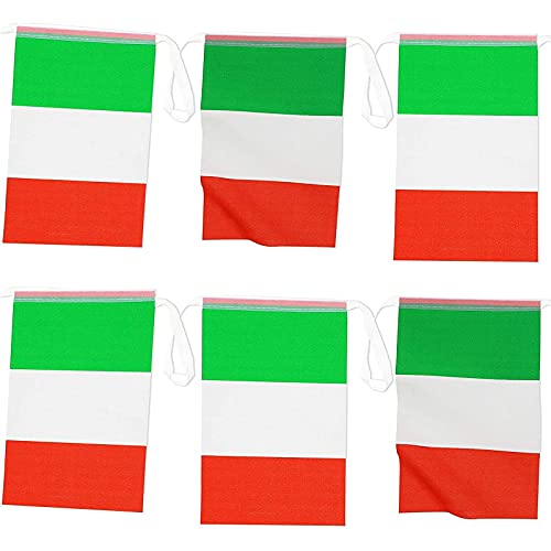 Juvale Italian Flag Banners (100 ft, 80 Flags)