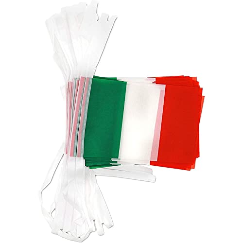 Juvale Italian Flag Banners (100 ft, 80 Flags)