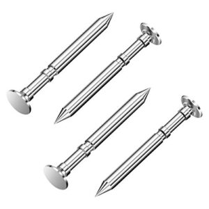 4 pieces derby car machined pro polished speed axles, 304 stainless steel axles with 2 grooves and beveled head minimizes friction to get the fastest axle