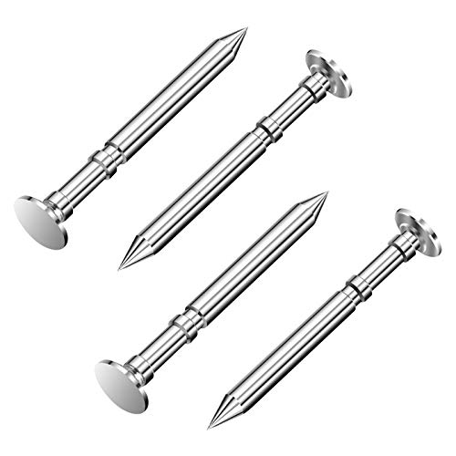 4 Pieces Derby Car Machined PRO Polished Speed Axles, 304 Stainless Steel Axles with 2 Grooves and Beveled Head Minimizes Friction to Get The Fastest Axle