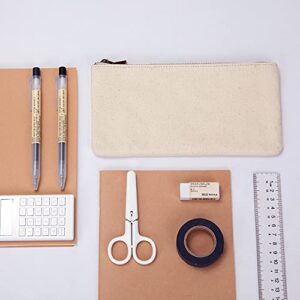 YONBEN Canvas Pencil Pen Case Stationery Case Pouch Bag (Beige, S)