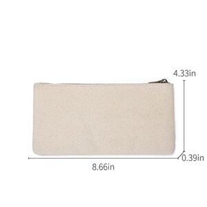 YONBEN Canvas Pencil Pen Case Stationery Case Pouch Bag (Beige, S)