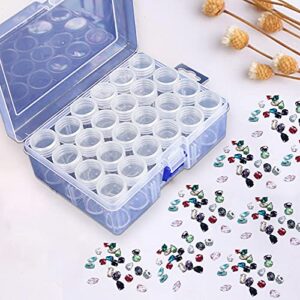 Mosichi Bead Organizer,1 Set PP Wide Application Diamond Painting Storage Box Portable Anti-Scratch Nail Art Storage Box Craft Tool 2