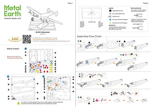 Fascinations Metal Earth B-24 Liberator 3D Metal Model Kit