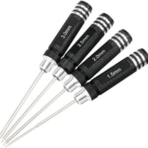 RC Hex Driver Set - 4pcs Hex Allen Screwdriver Kit 1.5mm 2.0mm 2.5mm 3.0mm Key Driver Repair Tools for Rc Car Traxxas Helicopter3