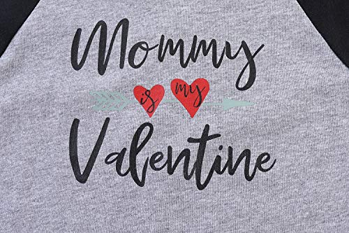 Mommy is My Valentine Shirt Toddler Kids Cotton Long Sleeve Tee Tops Outfit Boys Girls Valentine’s Day Clothes (5-6 Years, Style 2#-Mommy is My Valentine)