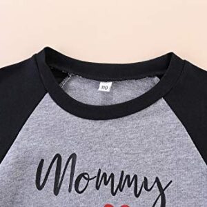 Mommy is My Valentine Shirt Toddler Kids Cotton Long Sleeve Tee Tops Outfit Boys Girls Valentine’s Day Clothes (5-6 Years, Style 2#-Mommy is My Valentine)