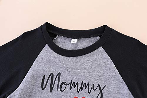 Mommy is My Valentine Shirt Toddler Kids Cotton Long Sleeve Tee Tops Outfit Boys Girls Valentine’s Day Clothes (5-6 Years, Style 2#-Mommy is My Valentine)