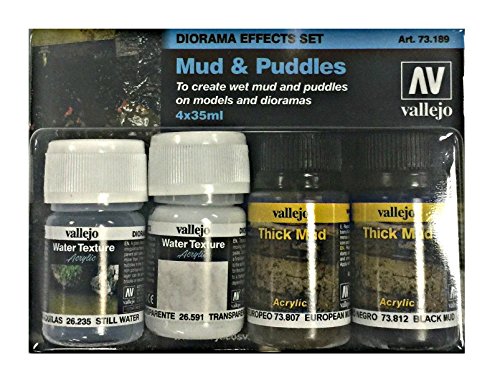 Vallejo Mud & Puddles Pigment Set, 4x35ml