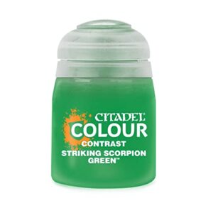 citadel contrast paint – striking scorpion green – 18ml pot