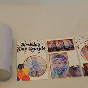 DIY Gifts - Time Capsule Keepsake Kit Storage Container Tin for Any Occasion Party Celebration - Message to The Future - Memory Decorative Craft- Personalize w/Your Photos Scrapbook Embellishments