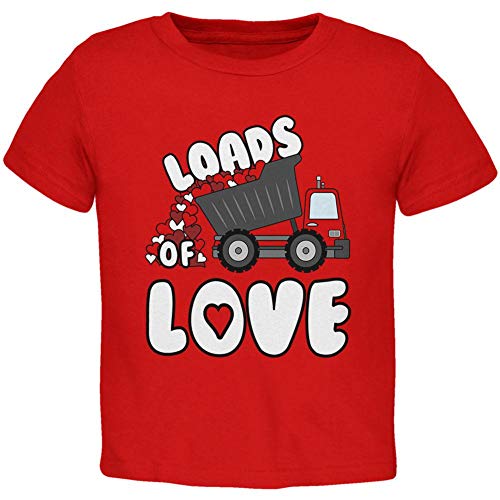 Valentine's Day Truck Loads of Love Toddler T Shirt Red Toddler Size 5/6