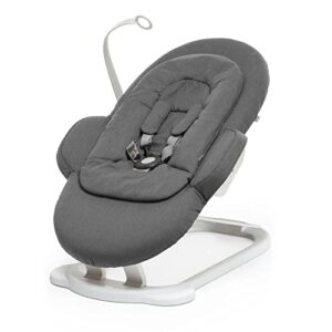 stokke steps bouncer, deep grey – allows independent bouncing & provides soft cradling motion – use alone or with stokke steps chair – certified by jpma