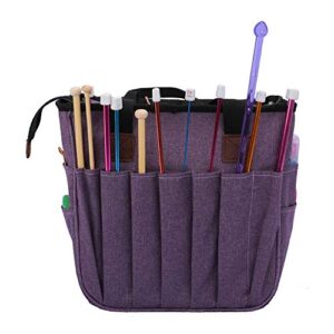 Knitting Tote Bag, Portable Yarn Storage Carrying Bag Knitting Needles Crochet Hooks Organizer, Perfect Gift for Knitters or Crocheting