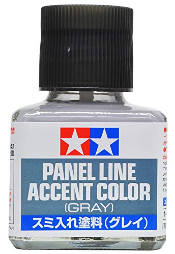 Tamiya America, Inc Panel Line Accent Color, 40ml Grey, TAM87133