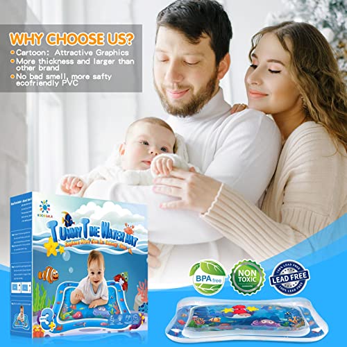 VOCH GALA Tummy Time Water Mat Baby Toys Play Activity Center for 3 6 9 12 Months Infant Boys Girls Ideal Gift for Baby