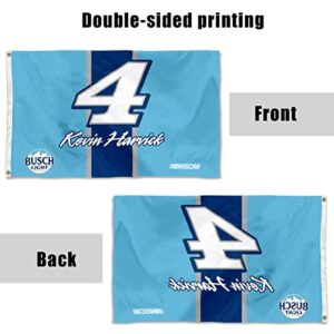 Bayyon Stewarts Racing Kevin Harvick #4 Flag 3x5Feet for Car Fans with Brass Grommets