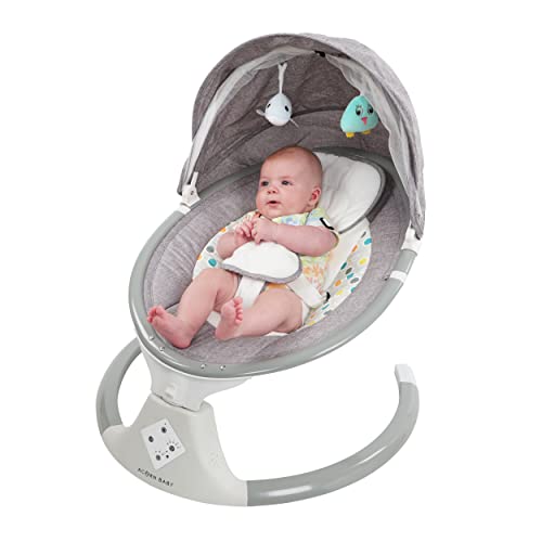 Acorn Baby Electric Baby Swing Remote Control Portable Baby Swing - Baby Rocker Swing with Music Speaker and Net Cover