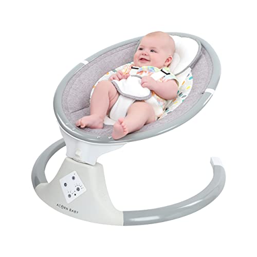 Acorn Baby Electric Baby Swing Remote Control Portable Baby Swing - Baby Rocker Swing with Music Speaker and Net Cover