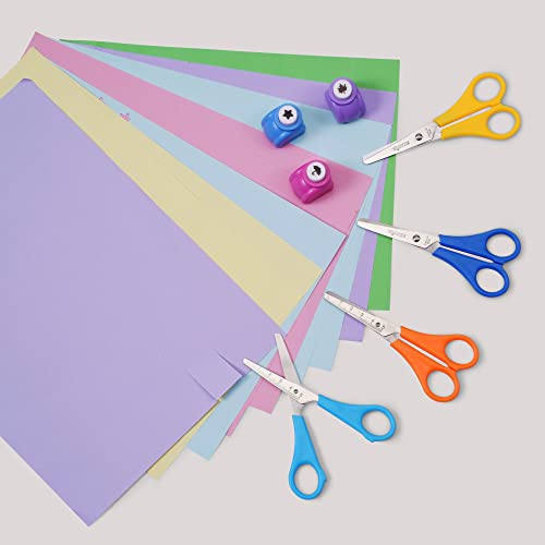 Scissors Bulk for Kids, EZZGOL 48 PACK 5” Safety Blunt Tip Student Scissors, 6 Assorted Colors Kid Craft Scissors for Cutting Regular Paper,Construction Paper,Cards
