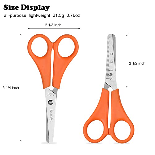 Scissors Bulk for Kids, EZZGOL 48 PACK 5” Safety Blunt Tip Student Scissors, 6 Assorted Colors Kid Craft Scissors for Cutting Regular Paper,Construction Paper,Cards