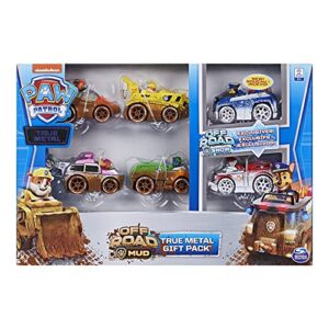 paw patrol, true metal off-road gift pack of 6 collectible die-cast vehicles, 1:55 scale