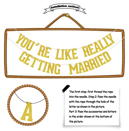 You're Like Really Getting Married Banner Gold Glitter, Mean Girls Party, Bachelorette Banner, Mean Girls Party Decorations, Engagement Banner, Girl Party Decorations, Bachelorette Party Decorations