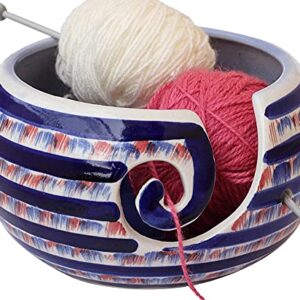 ABHANDICRAFTS Ceramic Knitting Yarn Bowl, Crochet for Moms - A Perfect on All Occasions for Moms and Grandmothers