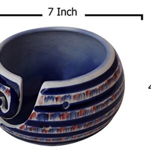 ABHANDICRAFTS Ceramic Knitting Yarn Bowl, Crochet for Moms - A Perfect on All Occasions for Moms and Grandmothers