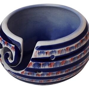 ABHANDICRAFTS Ceramic Knitting Yarn Bowl, Crochet for Moms - A Perfect on All Occasions for Moms and Grandmothers