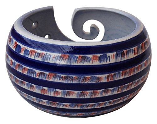 ABHANDICRAFTS Ceramic Knitting Yarn Bowl, Crochet for Moms - A Perfect on All Occasions for Moms and Grandmothers